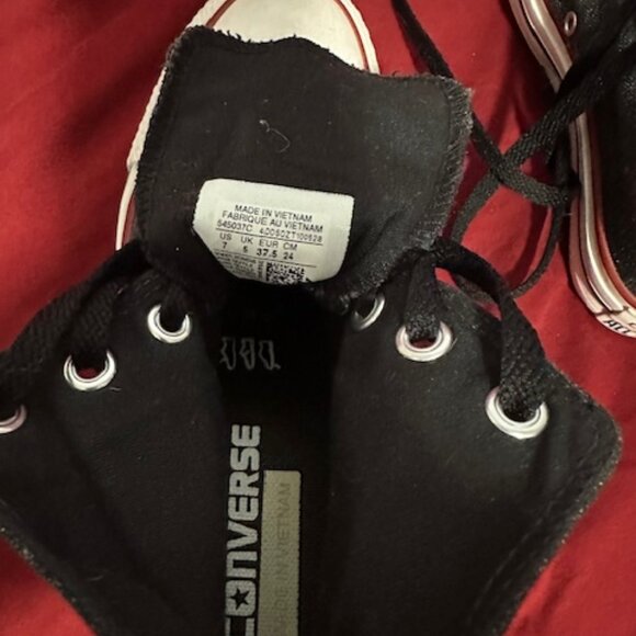 Converse Women All Star Platform Hidden Wedge Heel Chuck Taylor Black Sparkle - Picture 5 of 6